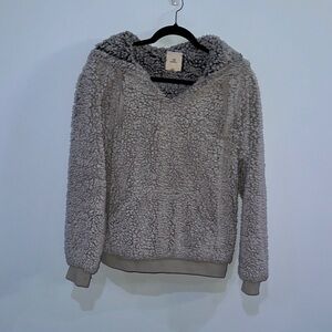 Thread & Supply Women’s Small Gray Sherpa Fleece Hoodie Pullover